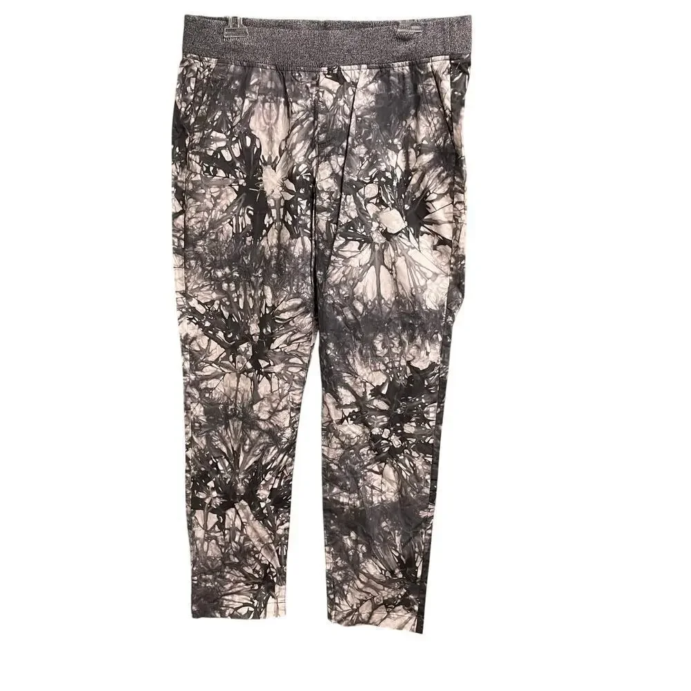 Cabi NEW Woven Marble Pant Size Medium Casual Pull On Elastic Waist Comfort